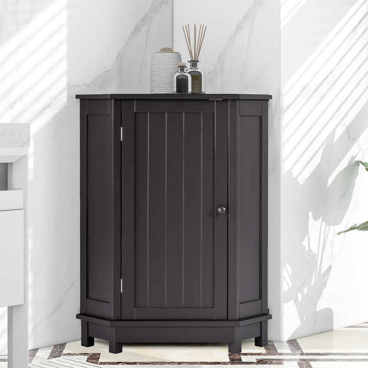 Winston Porter Jonice Bathroom Floor Storage Cabinet, Wooden Free