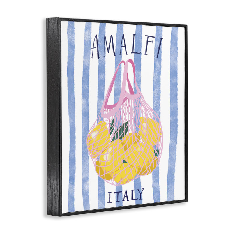  Art de Giclée Amalfi Italie par Be Ni La, H 14 po x l 11 po, Giclée encadrée noir minuit