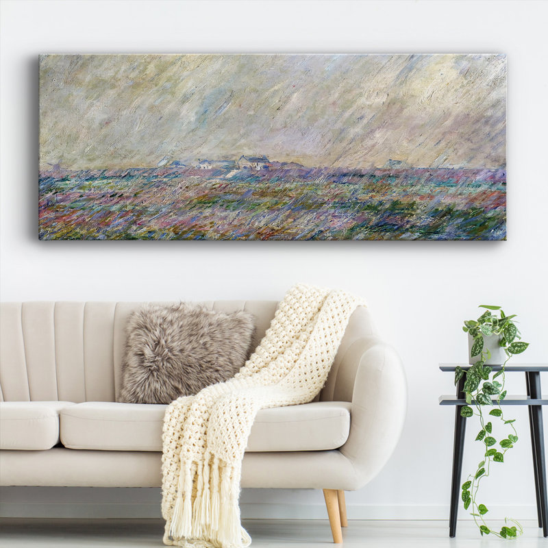 La pluie, 1886, reproduction sur toile, H 20 po x l 50 po x P 1,5 po