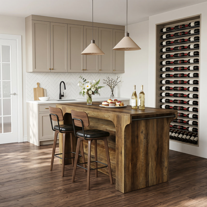 55-Inch Bar Table with Storage