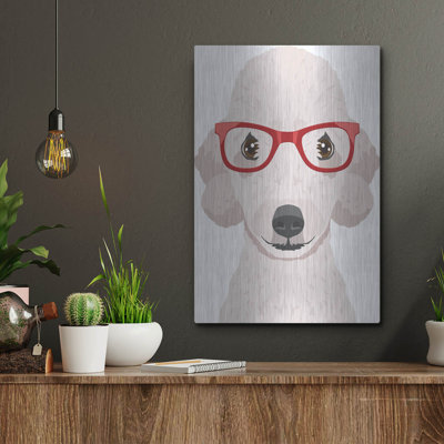 " Bedlington Terrier Wearing Hipster Glasses " by Furbaby Affiliates