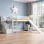 Lit plateforme simple à profil bas, lit simple en bois massif avec tiroirs et glissoire pour chambre d'enfant