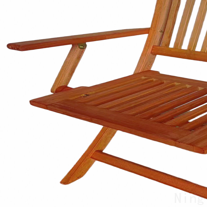 Ensemble de salle à manger pliable pour patio, 4 chaises pliantes, intérieur et extérieur universel, teck