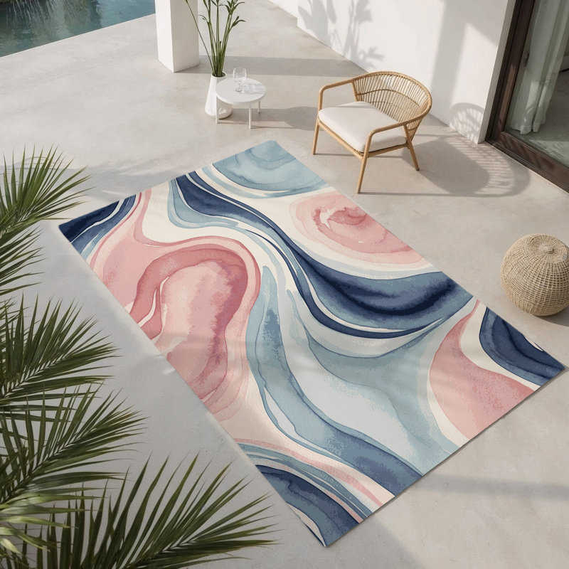 Tapis intérieur et extérieur Blossom Tide, Rectangle 9 pi x 12 pi