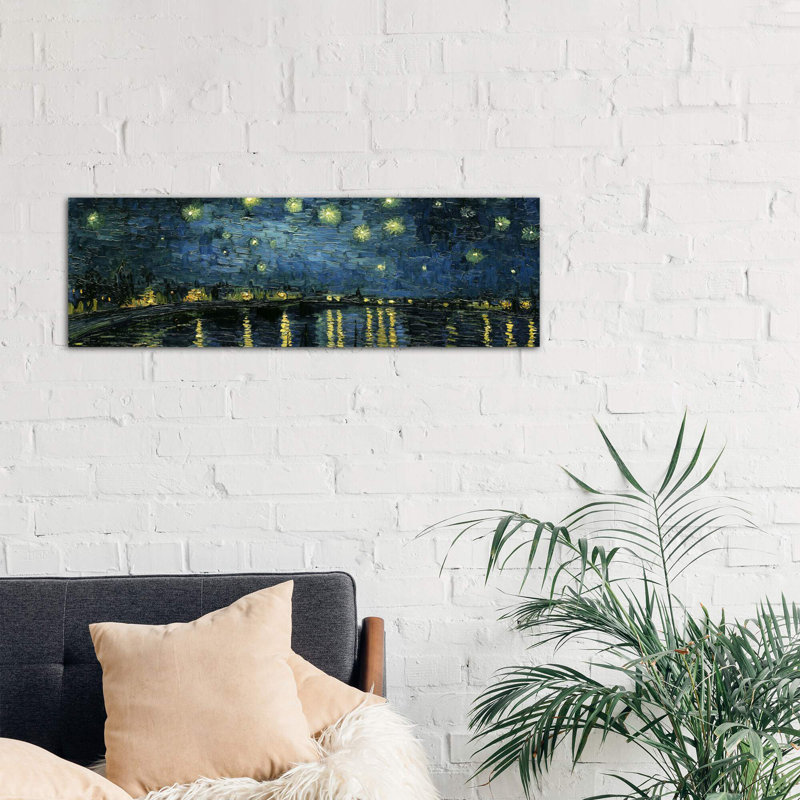 Starry Night Over The Rhone by Vincent Van Gogh - Wrapped Canvas Panoramic Painting, 121.92 cm H x 40.64 cm W x 3.175 cm D