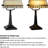 Vintage Mission-Style Bankers Lamp With Stained Glass Shade And Led Light For Desk Or Table