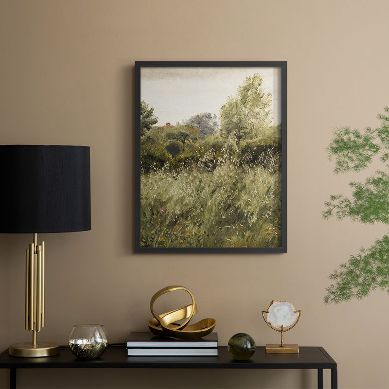 «Vintage Landscape CCXIX», reproduction encadrée - bois massif, Noir, noir, noir, noir, H 30 po x l 24 po