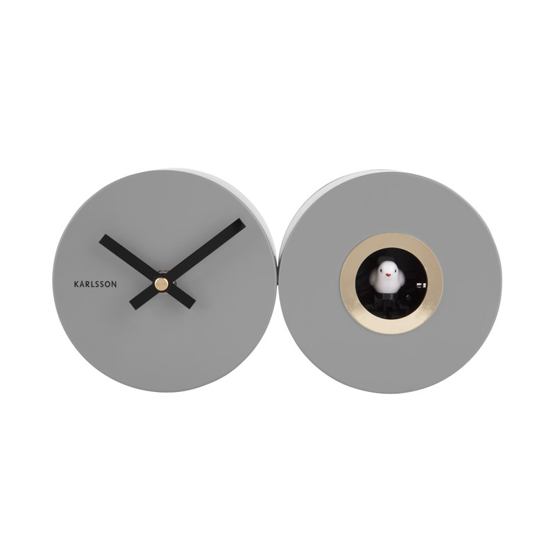 Metal Wall Clock, Mouse Grey