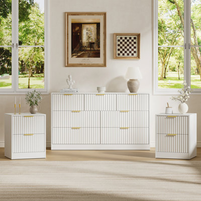 3-Piece 7-Drawer Dresser & 2-Drawer Nightstand Set
