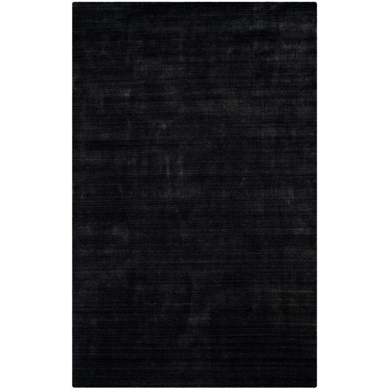 Tapis anthracite tissé à la main Mcelroy, Rectangle 3 pi x 5 pi