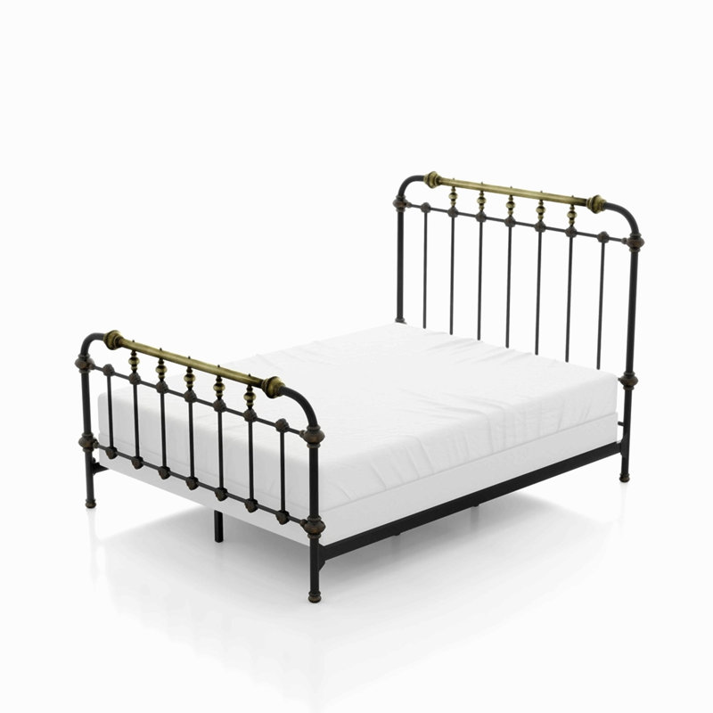 Mobilier de chambre à coucher style transitionnel noir antique brossé à la main, Très grand lit