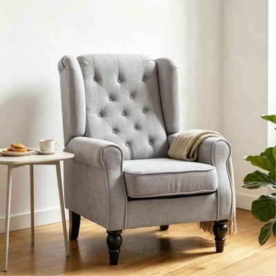 High Wingback Reading Chair,Accent Chair,Button Tufted Accent Chair(Only Accent Chair)