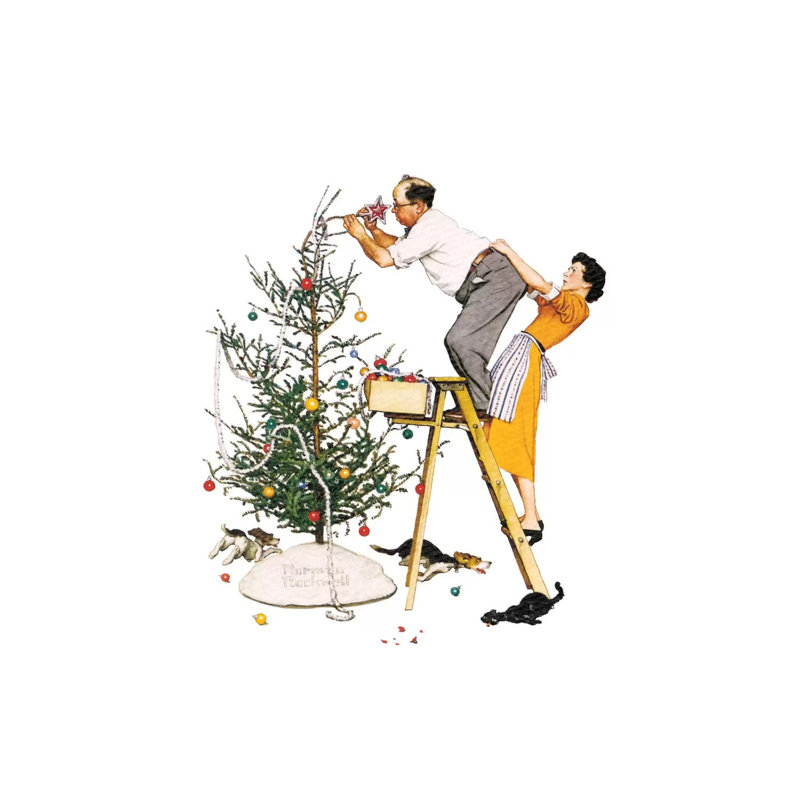 Norman Rockwell - Print on Canvas, 20.32 cm H x 30.48 cm W, Wrapped Canvas