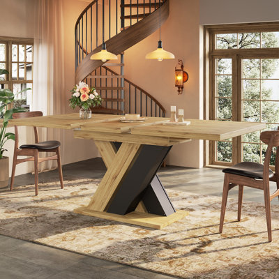 Extendable Metal Base Dining Table