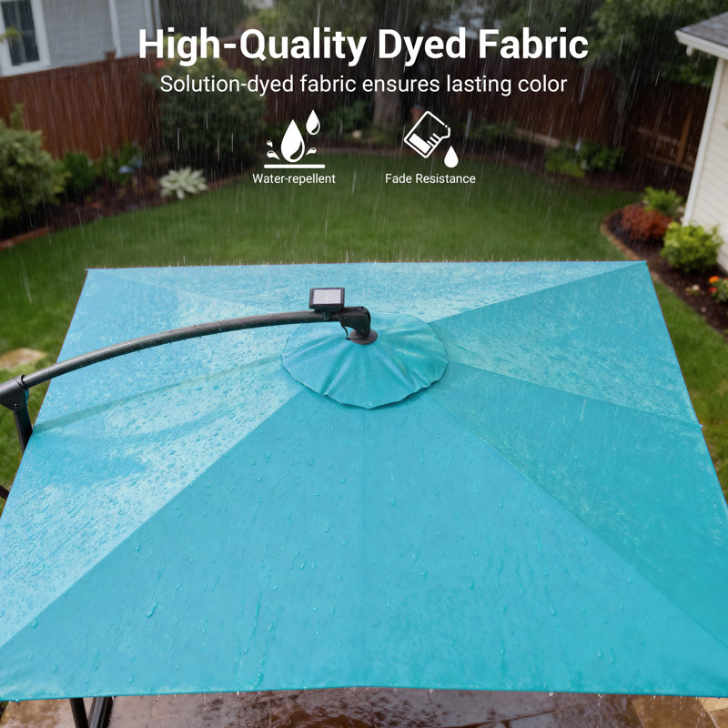 Parasol en porte-à-faux 98,25 po Duyne, Bleu clair