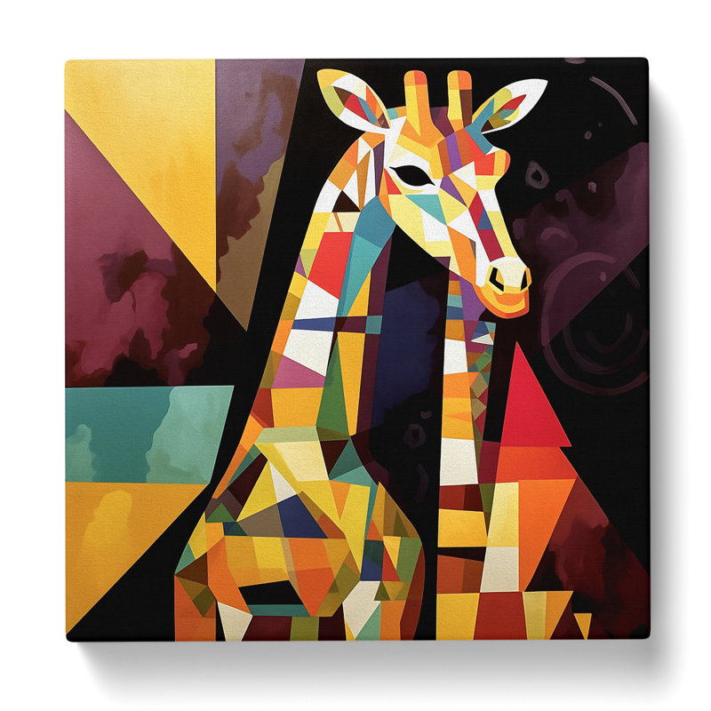 Giraffe Constructivism No.1 - Wrapped Canvas, 50cm H x 50cm W x 3cm D