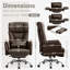Chaise de bureau ergonomique inclinable à haut dossier avec dossier et repose-pieds réglables-1223664401