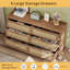 Commode 6 tiroirs avec roulettes, noyer