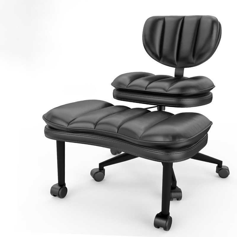Big and Tall Office Chair,Ergonomic Cross-legged Swivel Chair, Adhd Chair Adjustable Height Meditation Cloud Chair With Back Support