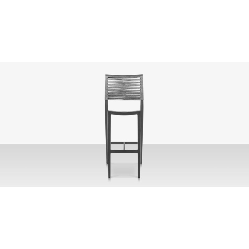 Chloe Outdoor Bar Stool, Charcoal