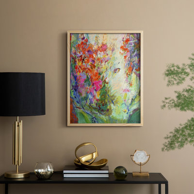 «Bold Flourish II», reproduction encadrée - bois massif