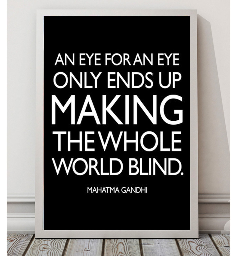 'An Eye For An Eye' - Unframed Typography Print on Paper