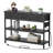 3-Tier Console Table With Charging Station & 3 Fabric Drawers,43.3'' Entryway Table With Storage Drawers And Open Shelves, Narrow Sofa Table With USB Ports And Outlets, Adjustable Feet, And Modern Design For Hallways, Living Rooms, And Small Spaces-1022265187