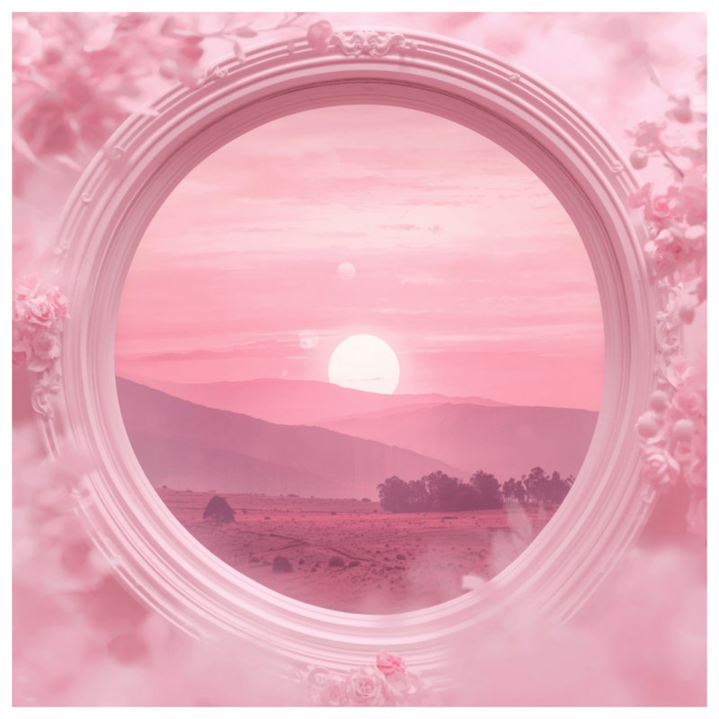 Rideaux de douche Pink Sunset, L 70 po x H 72 po