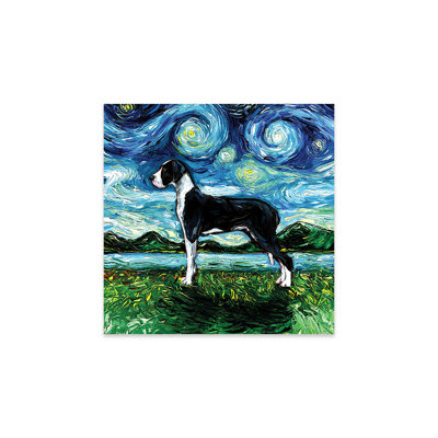 Manteau «Great Dane Night On Plastique / Acrylique» par Aja Treves, peinture