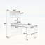 Buffet compact compact avec huche, table de salle à manger pliable et rangement pour petits espaces, finition noyer
