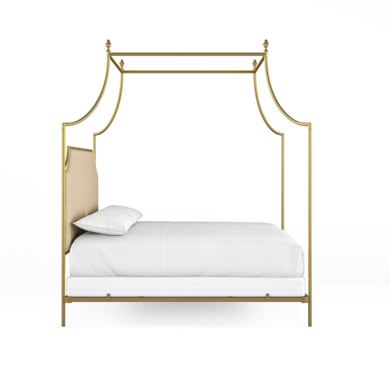 337 Flying Arch Canopy Bed | Complete Canopy, King, Gold Medal/Natural