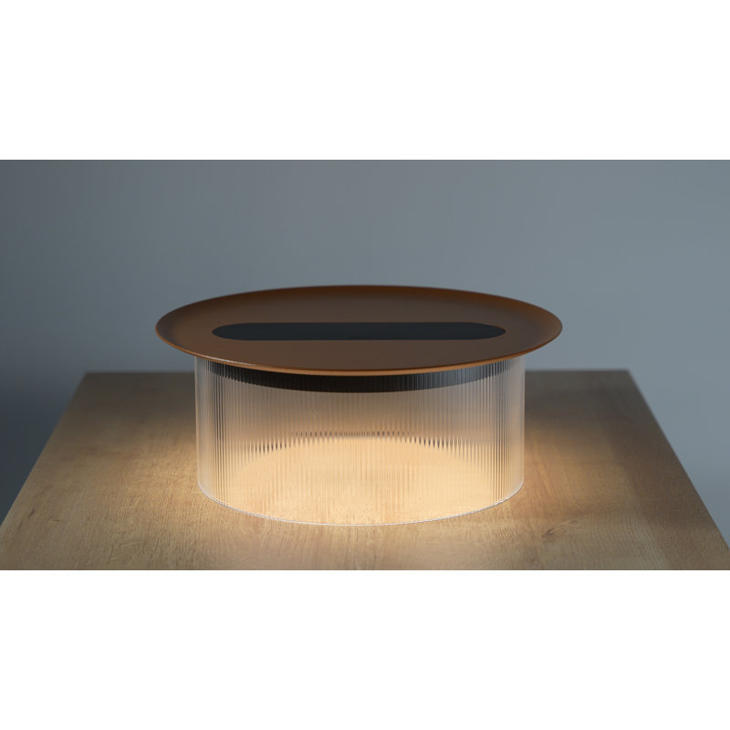 Carousel Table, Teracotta, 4.3" H X 12" W X 12" D, Clear