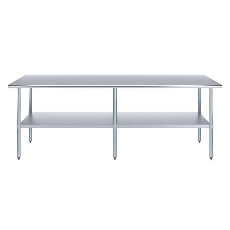 Stainless Steel Top Workbench, 35" H x 96" W x 24" D