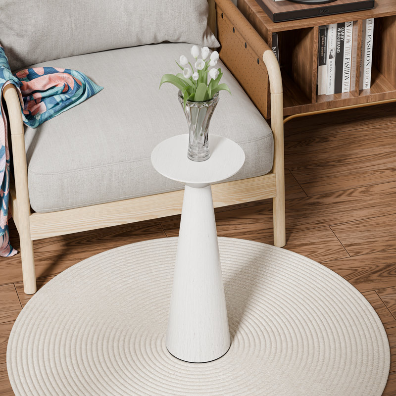 Table de bout Newton, H 22,83 po x l 9,84 po x P 9,84 po, Blanc