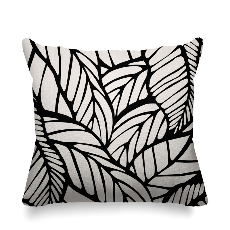 Housse et insert de coussin extérieur d'extérieur, 19 po x l 19 po, Noir