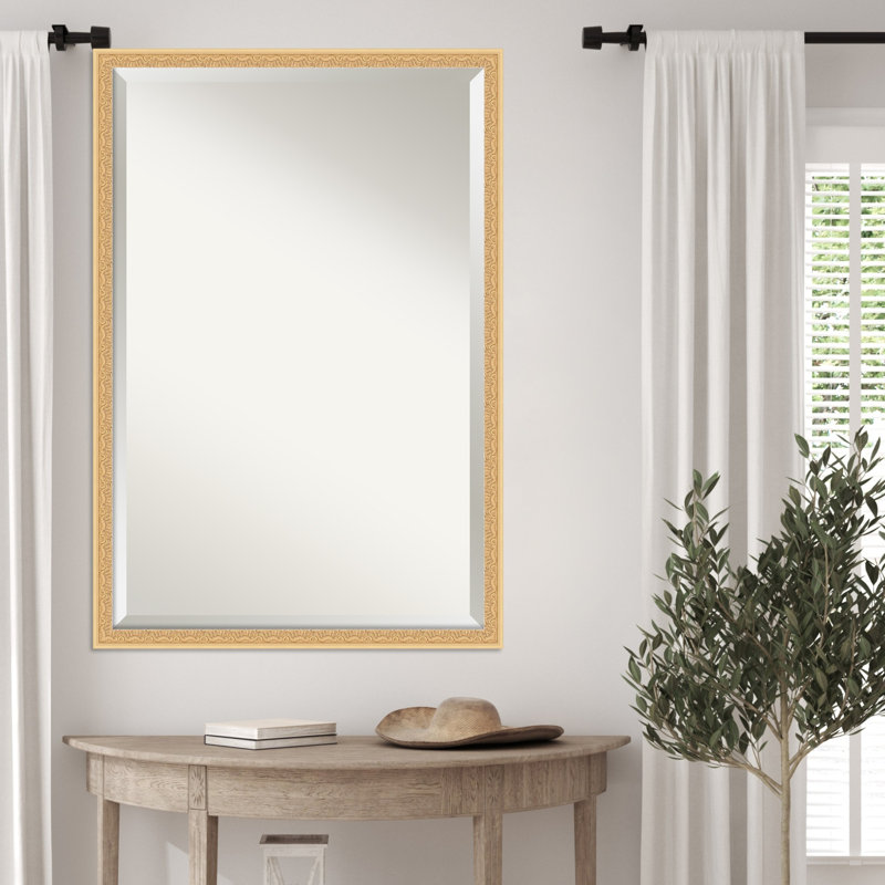 Miroir mural Bethany, 26 po x 20 po, Doré