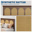 Structure de lit plateforme en rotin grand format avec tête de lit avec rangement, lit en bois Boho, aucun sommier nécessaire-129933915