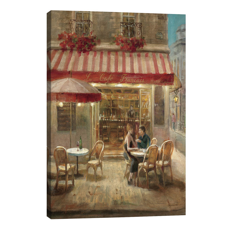 Paris Cafe II Crop by Danhui Nai - Wrapped Canvas Painting, 66.04 cm H x 45.72 cm W x 1.91 cm D
