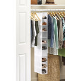 Whitmor 10-Section Hanging Shoe Shelves - White
