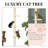 Cat Tree,4-Tier Floor To Ceiling Cat Tree