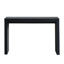 Console moderne noire avec design nervuré, console en bois, table d'entrée de l 47 po, console étroite de table d'entrée noire, table de couloir moderne, table de canapé moderne, table de salon