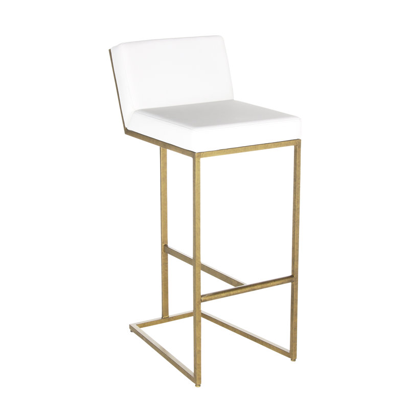 Outrageous Bar Stool, Royal Gold, White