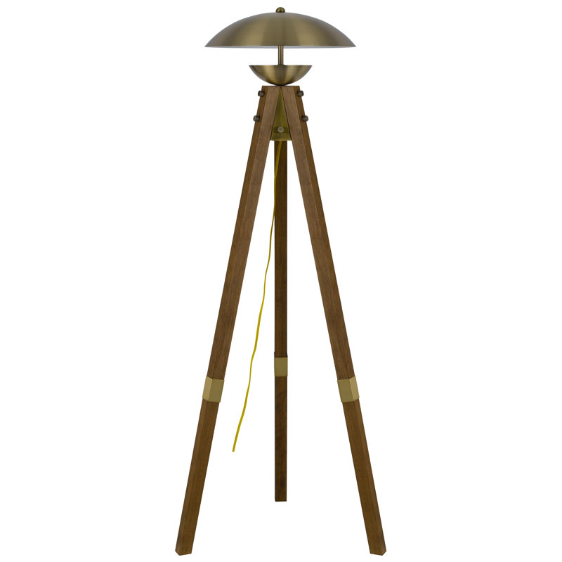 Kelela 55'' Wood LED Tripod Floor Lamp