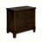 Rustic Dark Walnut Solid Wood 3-Drawer Nightstand with Black Bar Pulls