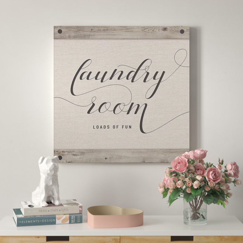 " Laundry Room ", 24" H x 24" W, Wrapped Canvas, No Frame