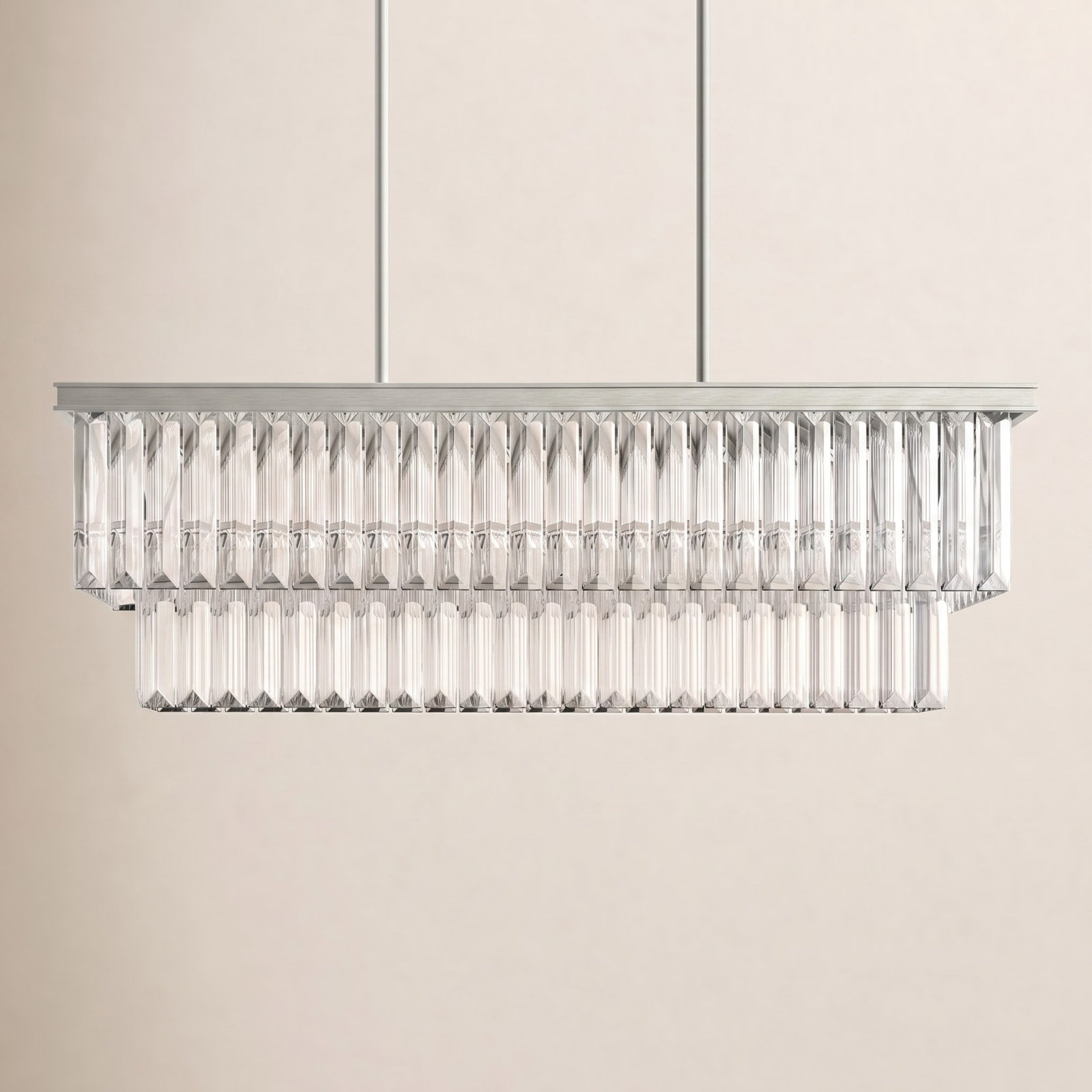Galene 4 - Light Dimmable Tiered Chandelier, Silver Ridge