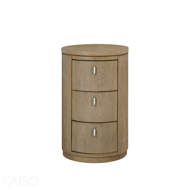 Oval Nightstand - in Toffee