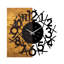 Horloge murale élégante en bois 23,2 po x 1,2 po x 22,8 po | 100% bois massif et métal, mécanisme silencieux | Design élégant en noyer et noir parfait pour la décoration intérieure, le salon ou le mur de bureau | Variations de couleurs uniques