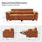 Niyam 85.25" Modern Genuine Leather Power Reclining Sofa with Adjustable Headrest-1717334902