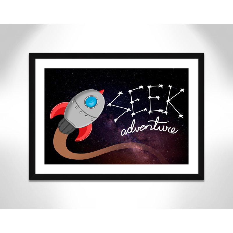 Seek Adventure 1, impression sur papier, H 24,5 po x l 34,5 po x P 0,6 po, Encadré plat noir